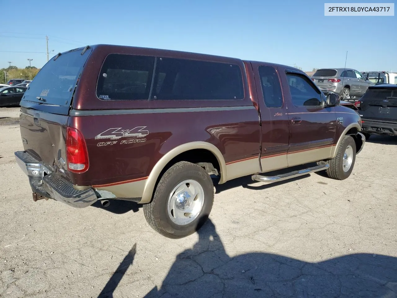 2000 Ford F150 VIN: 2FTRX18L0YCA43717 Lot: 76534284