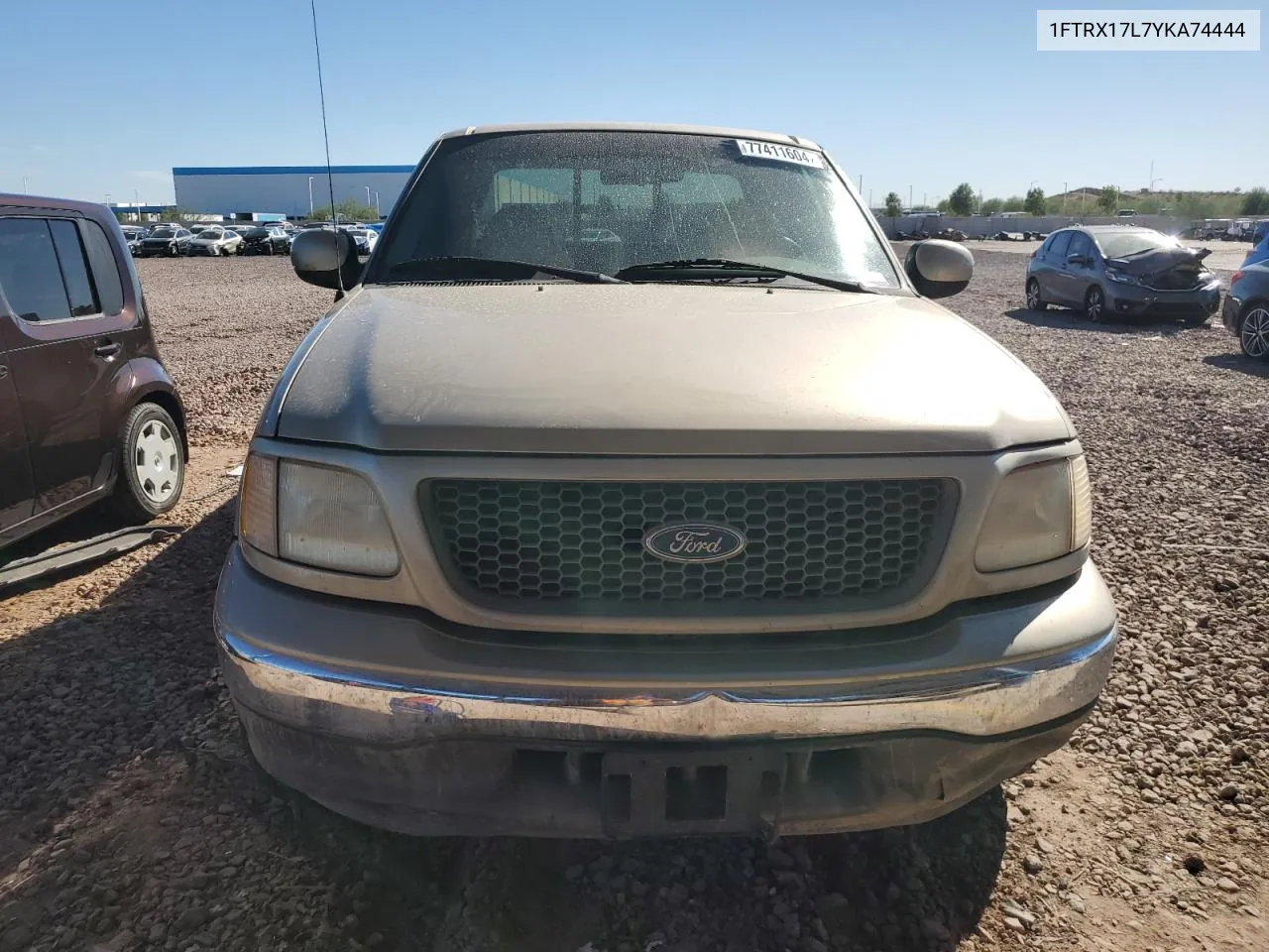 2000 Ford F150 VIN: 1FTRX17L7YKA74444 Lot: 77411604