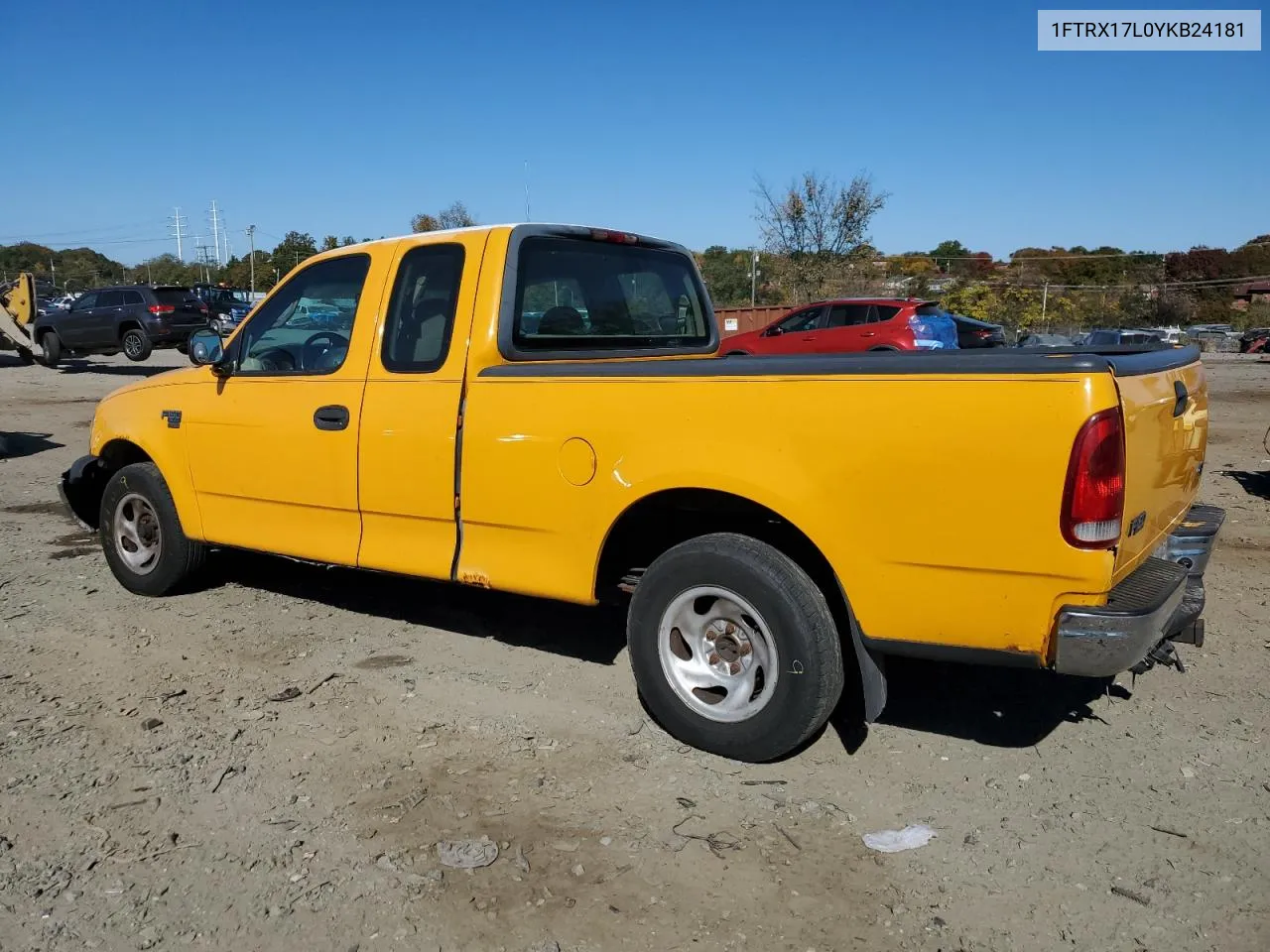 2000 Ford F150 VIN: 1FTRX17L0YKB24181 Lot: 77460604