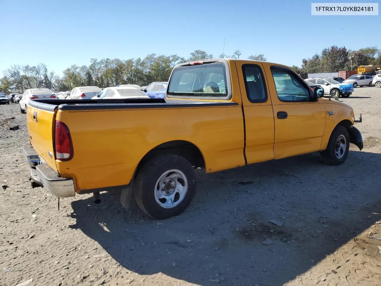 2000 Ford F150 VIN: 1FTRX17L0YKB24181 Lot: 77460604