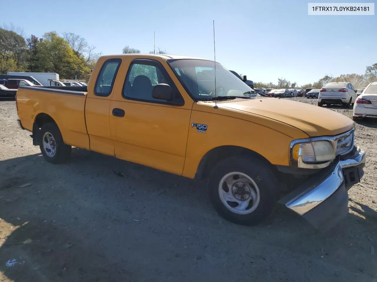 2000 Ford F150 VIN: 1FTRX17L0YKB24181 Lot: 77460604