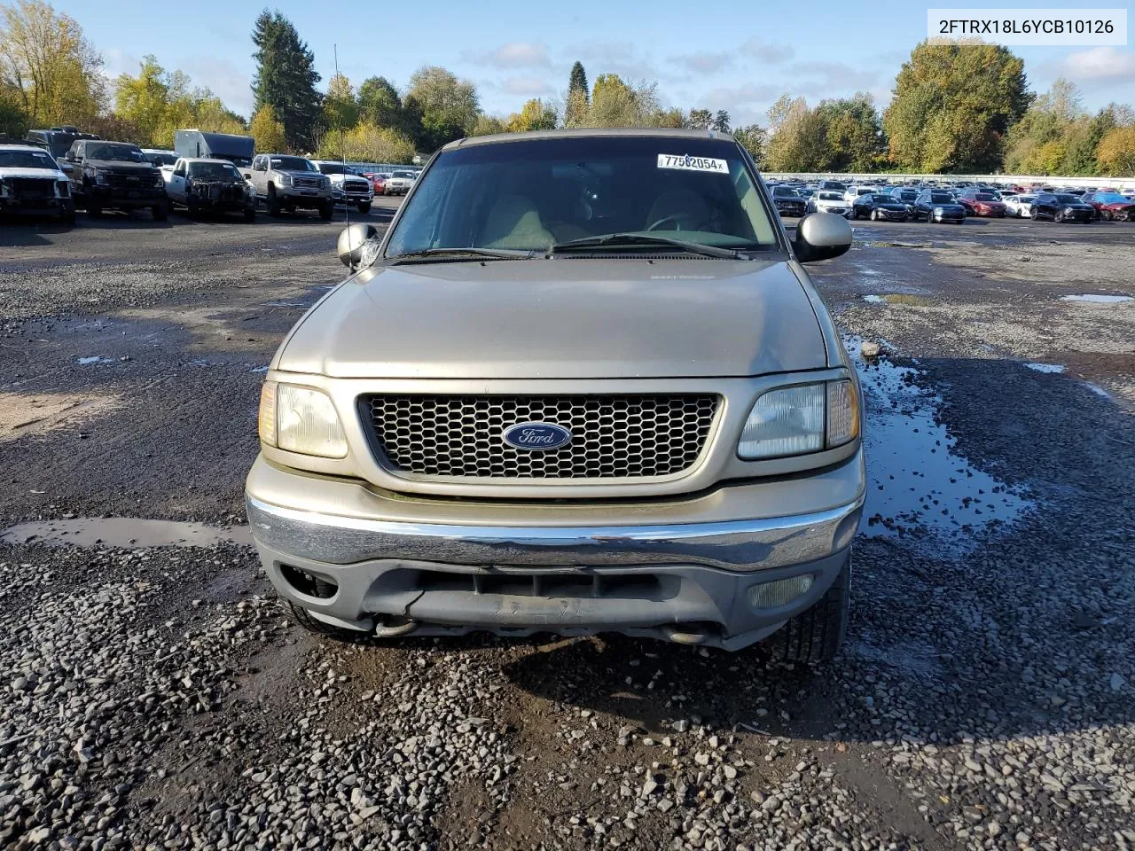 2000 Ford F150 VIN: 2FTRX18L6YCB10126 Lot: 77562054