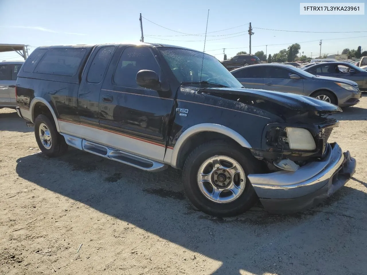 2000 Ford F150 VIN: 1FTRX17L3YKA23961 Lot: 77712274