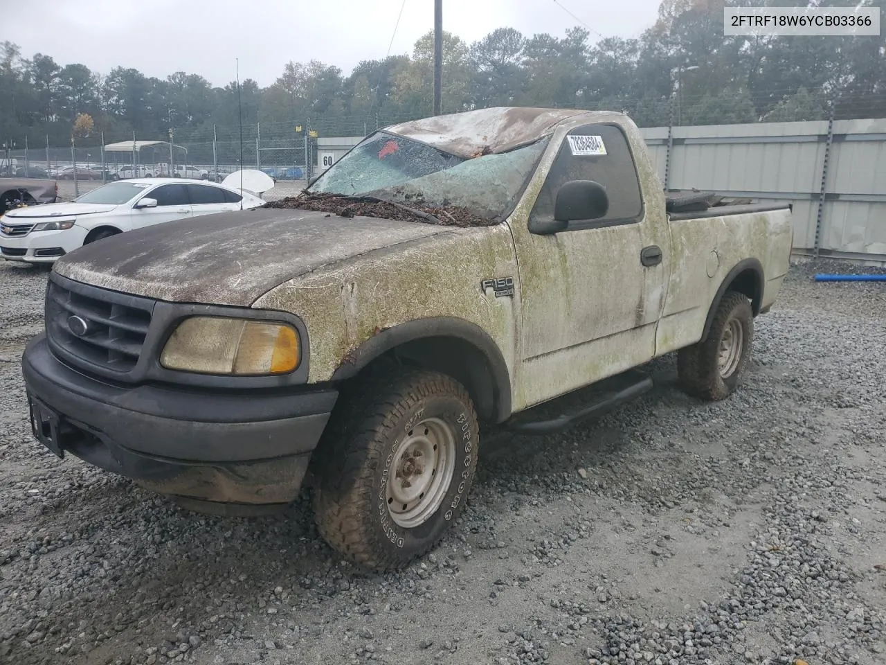 2000 Ford F150 VIN: 2FTRF18W6YCB03366 Lot: 78364684