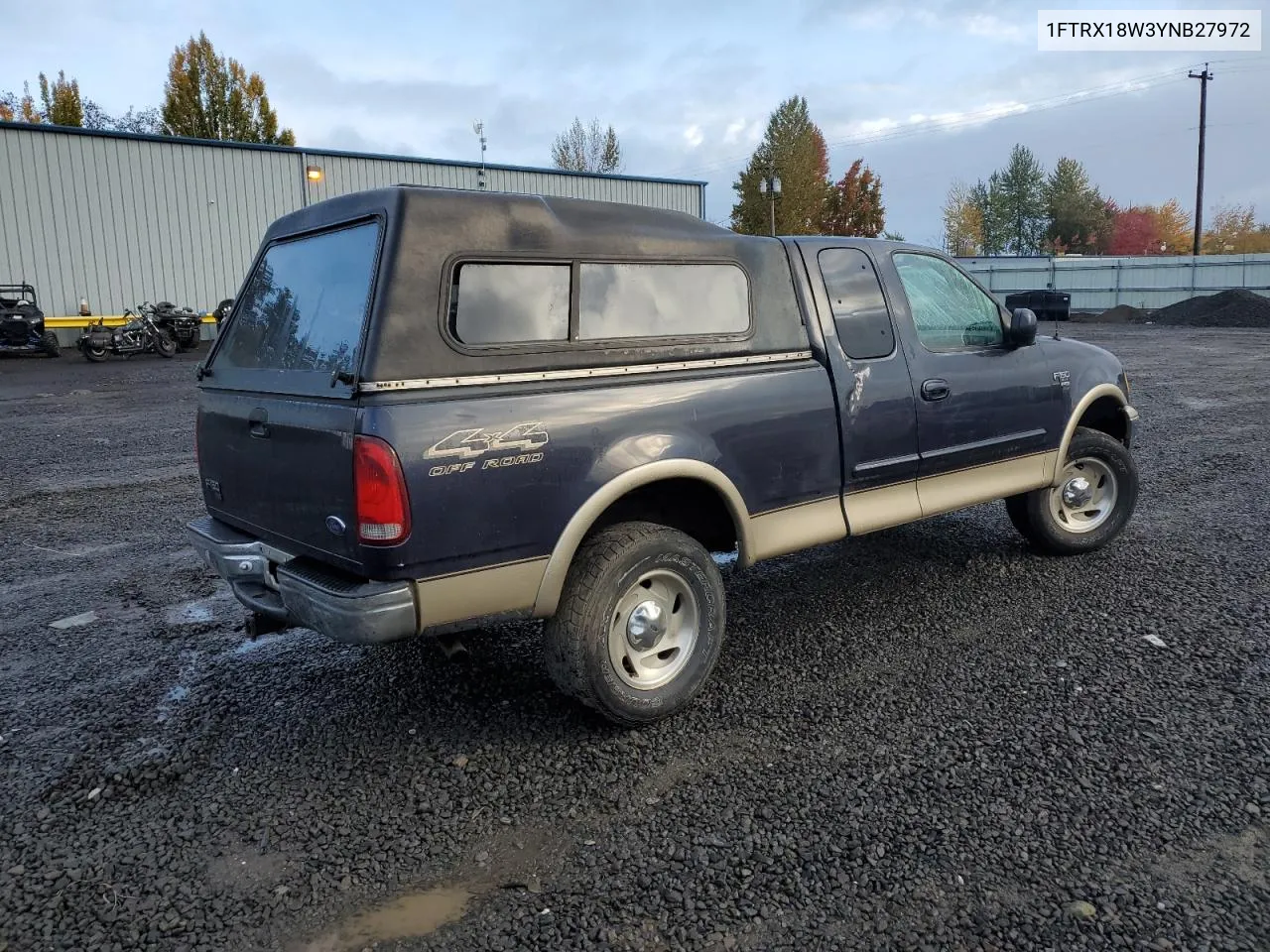 2000 Ford F150 VIN: 1FTRX18W3YNB27972 Lot: 78537974