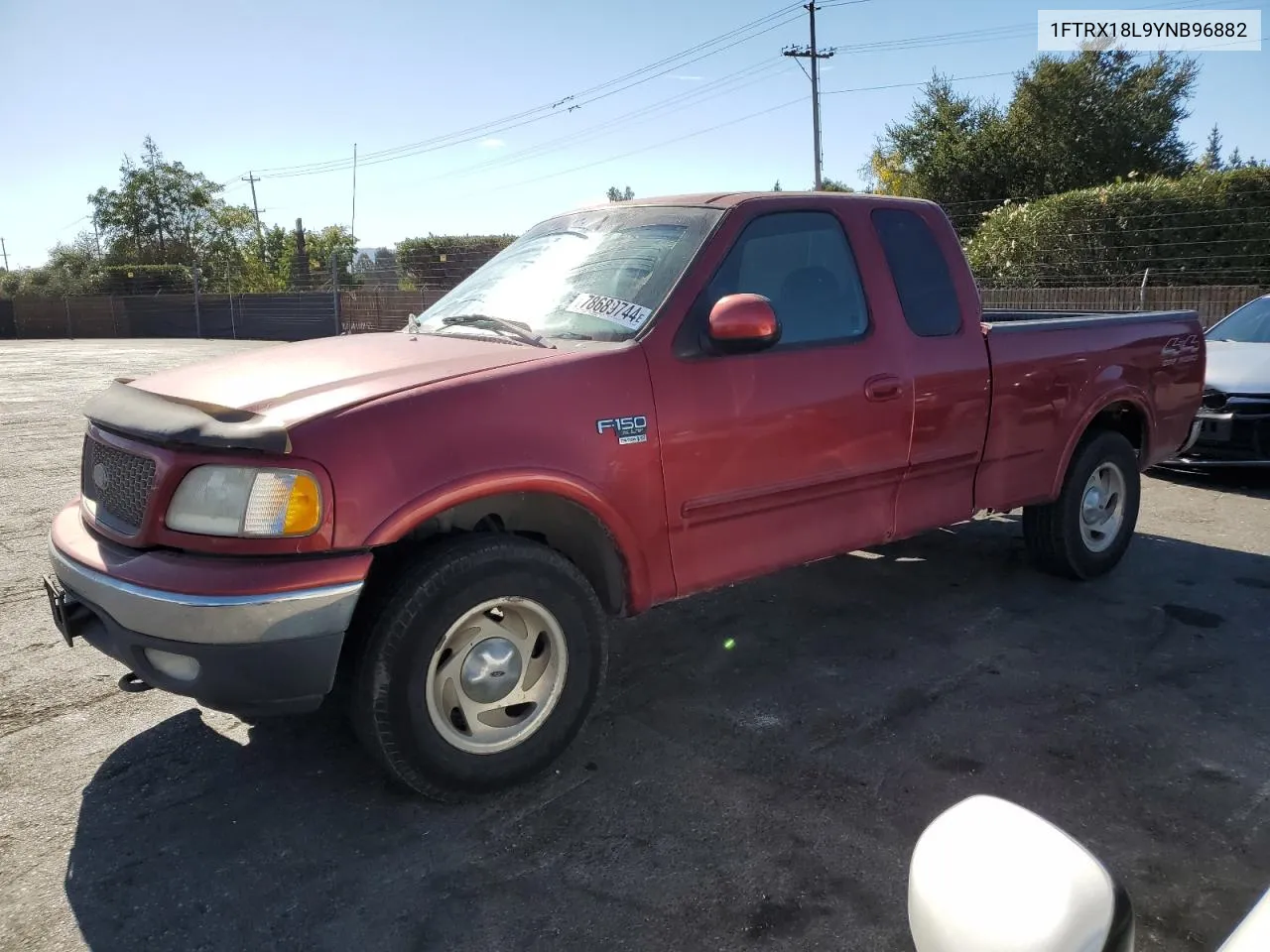 2000 Ford F150 VIN: 1FTRX18L9YNB96882 Lot: 78689744