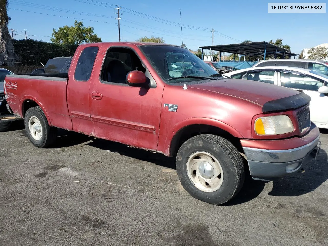 2000 Ford F150 VIN: 1FTRX18L9YNB96882 Lot: 78689744