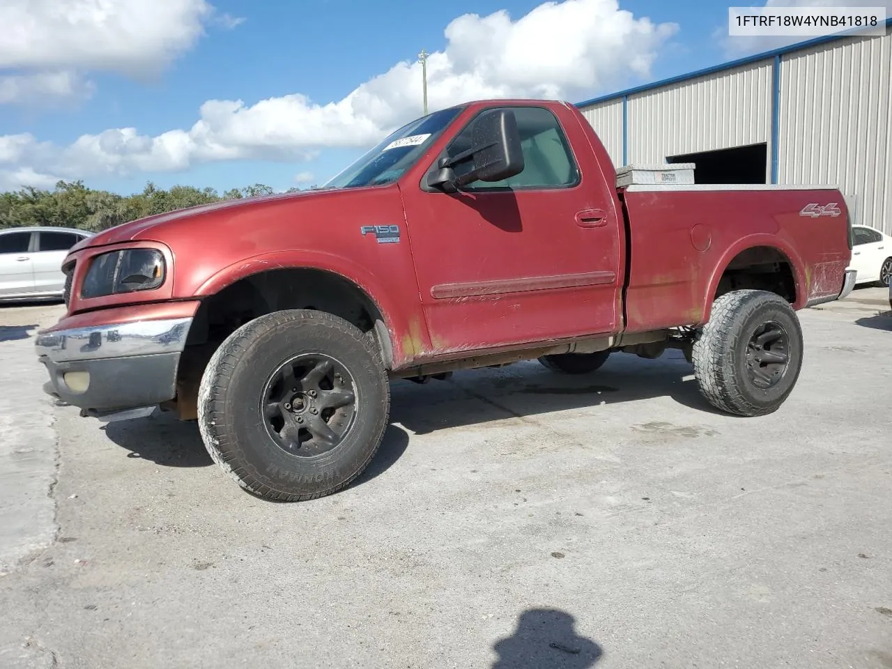 2000 Ford F150 VIN: 1FTRF18W4YNB41818 Lot: 78877544