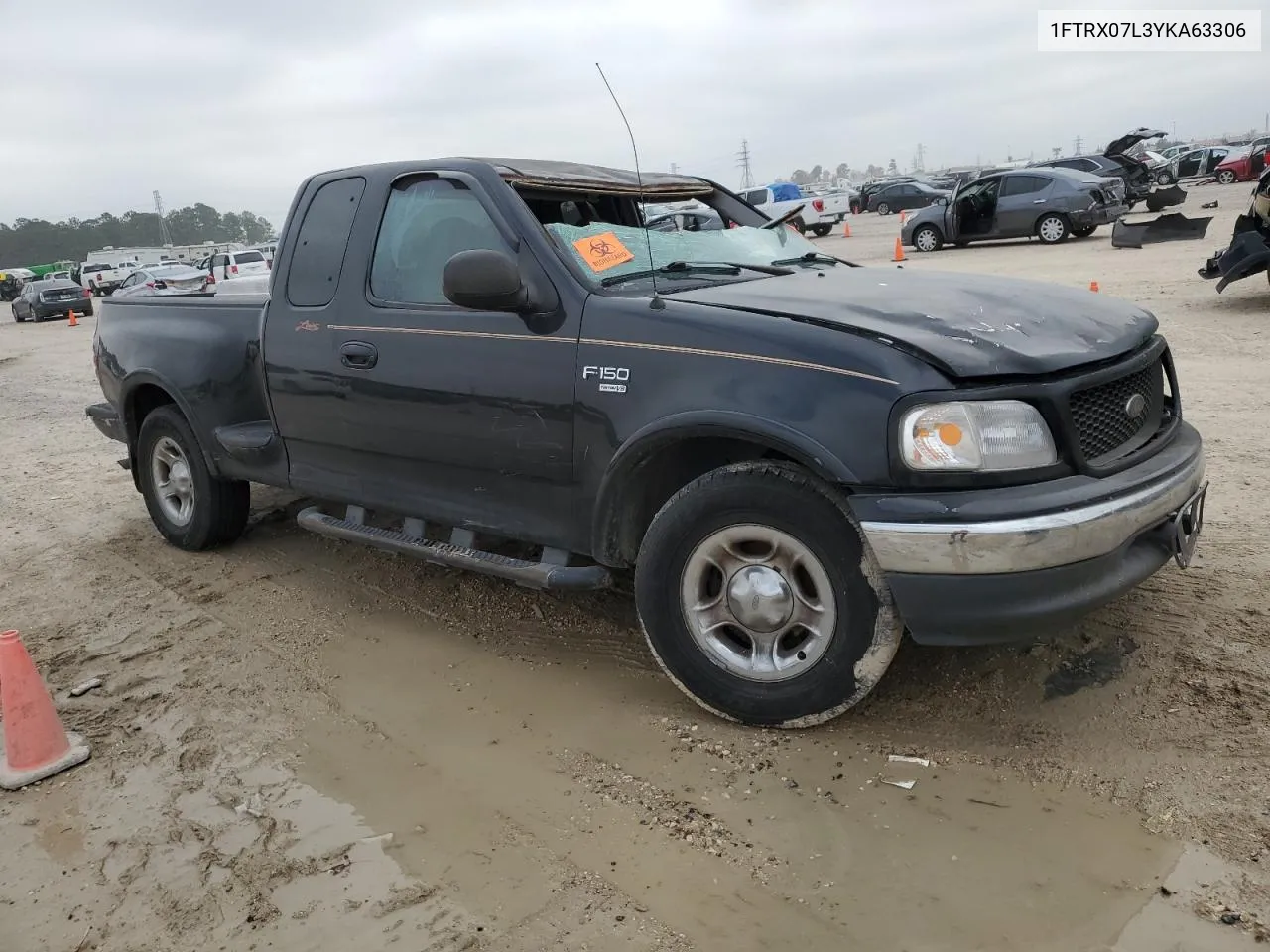 2000 Ford F150 VIN: 1FTRX07L3YKA63306 Lot: 80055093