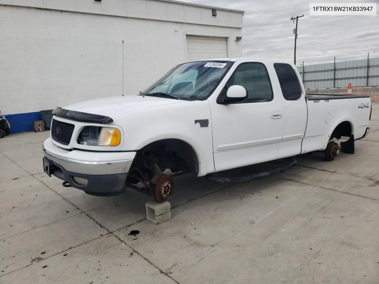 2001 Ford F150 VIN: 1FTRX18W21KB33947 Lot: 51260264