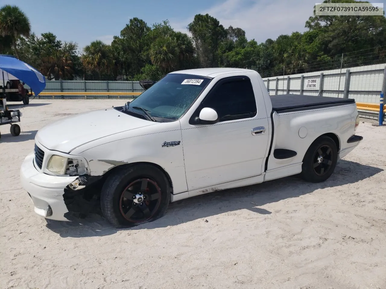 2001 Ford F150 Svt Lightning VIN: 2FTZF07391CA59595 Lot: 56012394