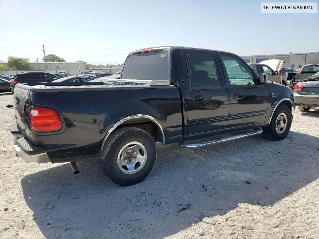 2001 Ford F150 Supercrew VIN: 1FTRW07L81KA60040 Lot: 61678744