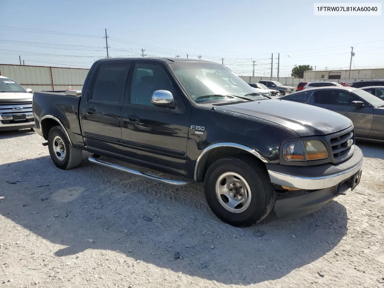 2001 Ford F150 Supercrew VIN: 1FTRW07L81KA60040 Lot: 61678744