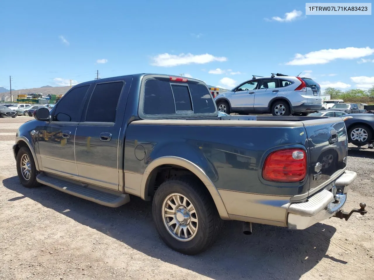 2001 Ford F150 Supercrew VIN: 1FTRW07L71KA83423 Lot: 66776114