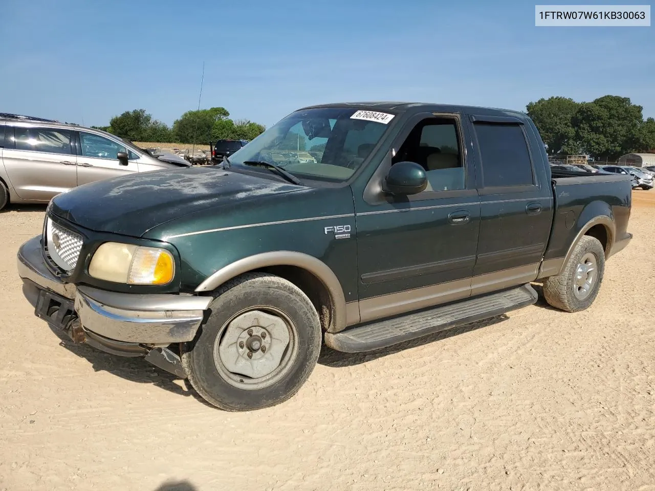 2001 Ford F150 Supercrew VIN: 1FTRW07W61KB30063 Lot: 67608424