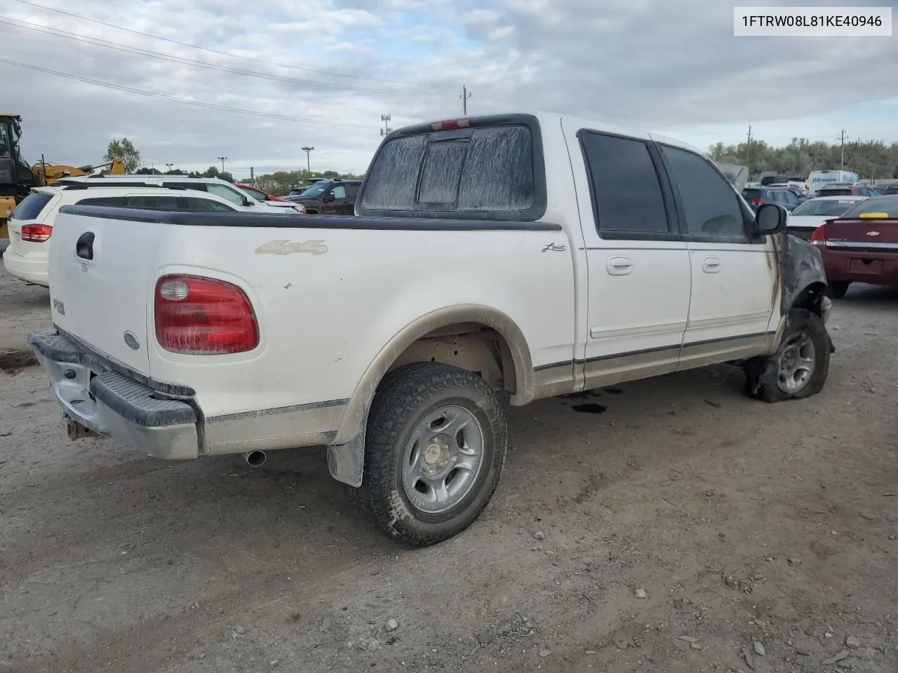 2001 Ford F150 Supercrew VIN: 1FTRW08L81KE40946 Lot: 70482874