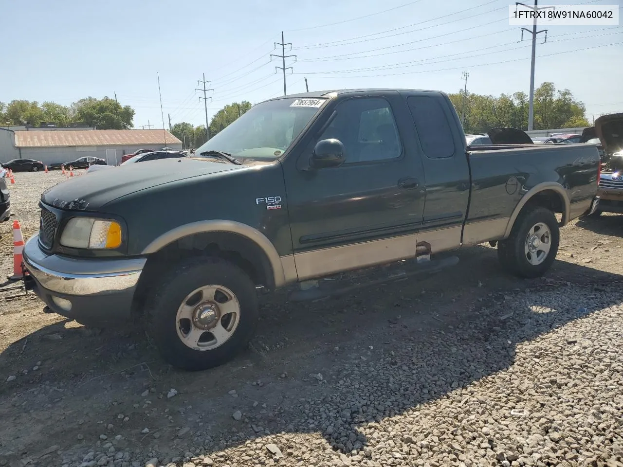 2001 Ford F150 VIN: 1FTRX18W91NA60042 Lot: 70657964