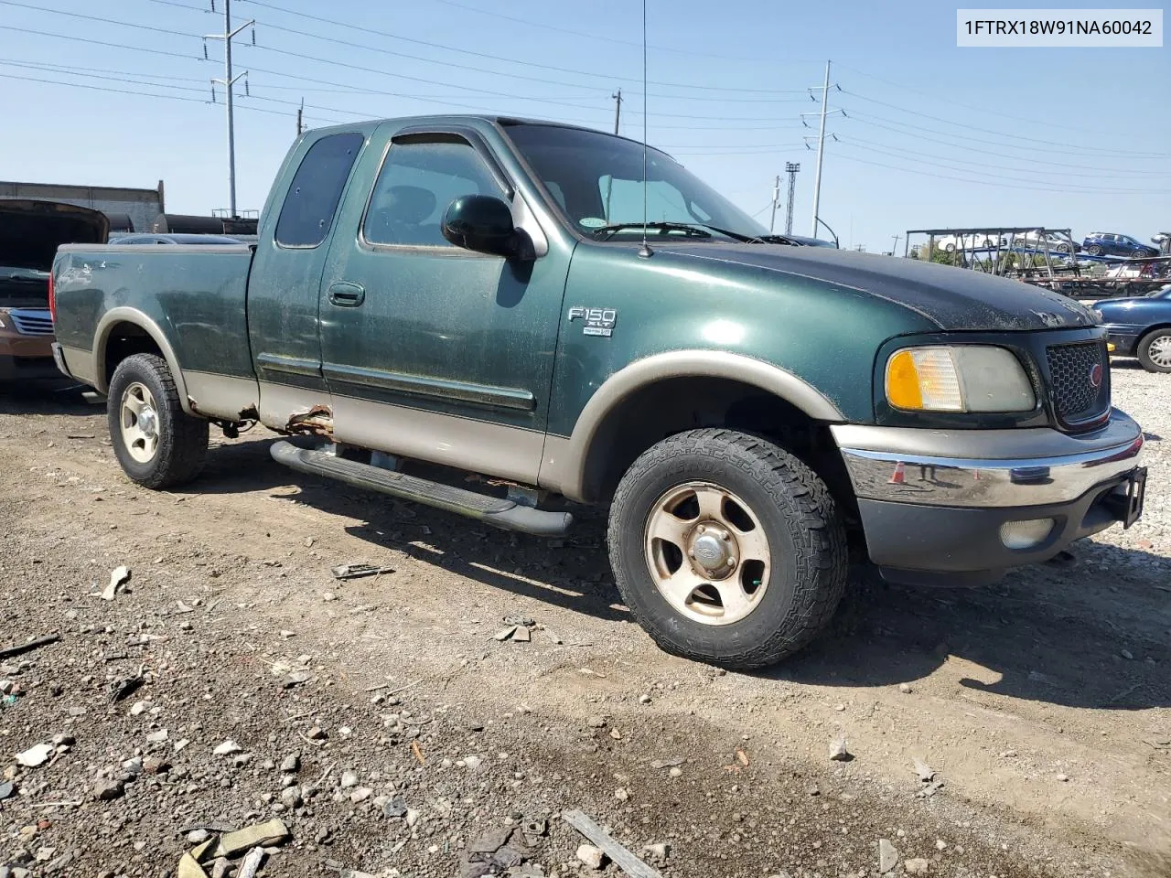 2001 Ford F150 VIN: 1FTRX18W91NA60042 Lot: 70657964