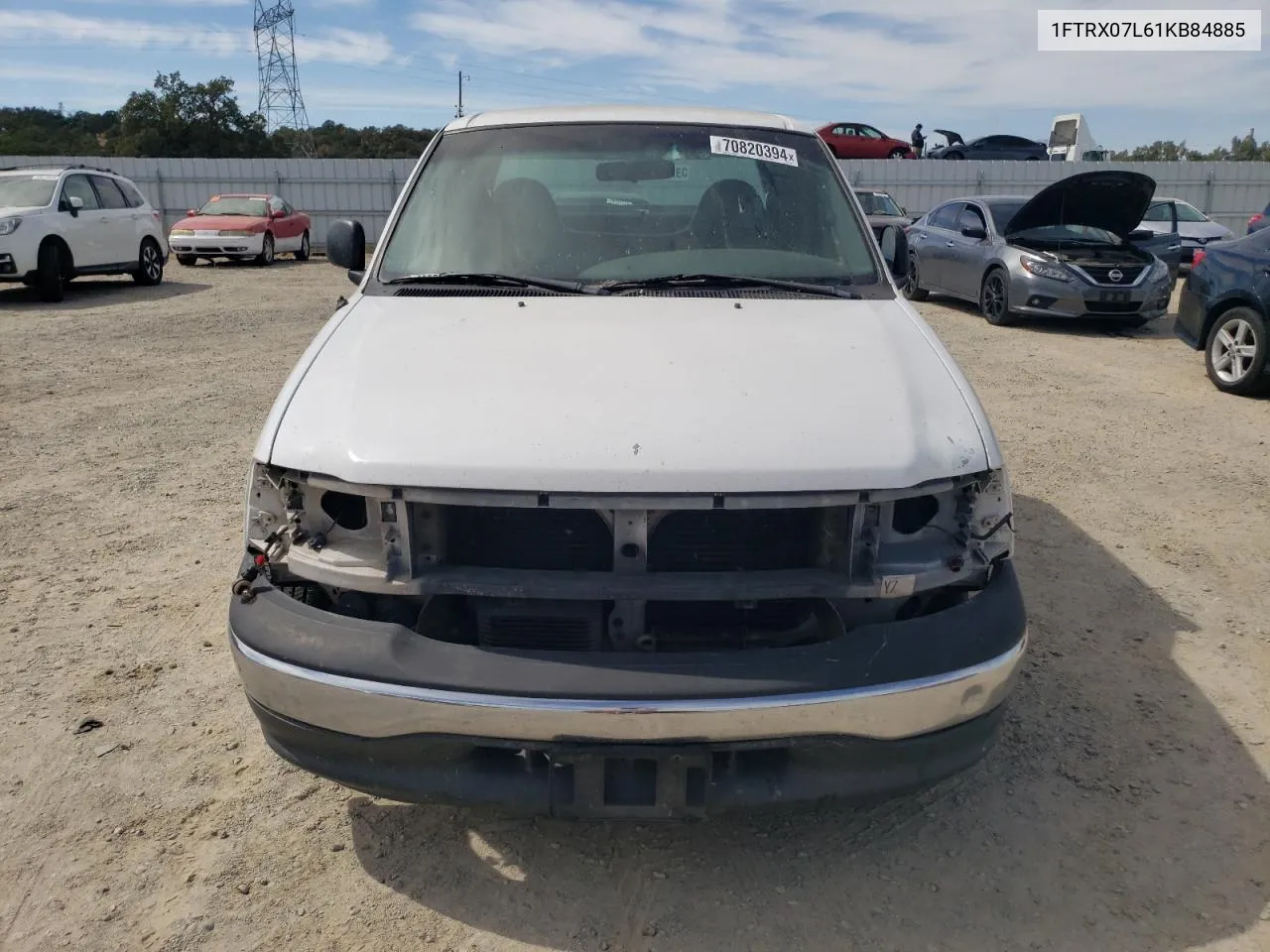 2001 Ford F150 VIN: 1FTRX07L61KB84885 Lot: 70820394