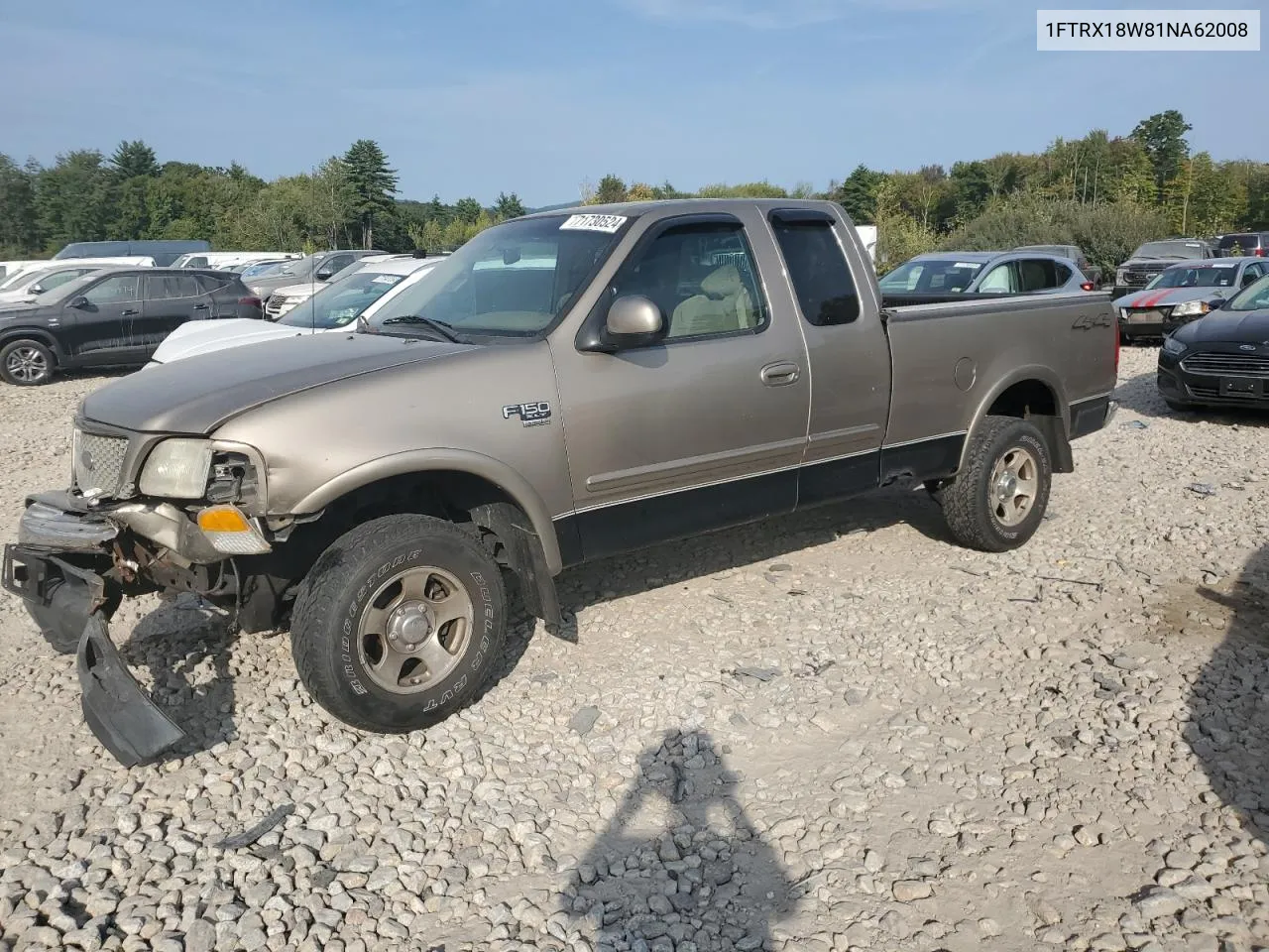 2001 Ford F150 VIN: 1FTRX18W81NA62008 Lot: 71730524