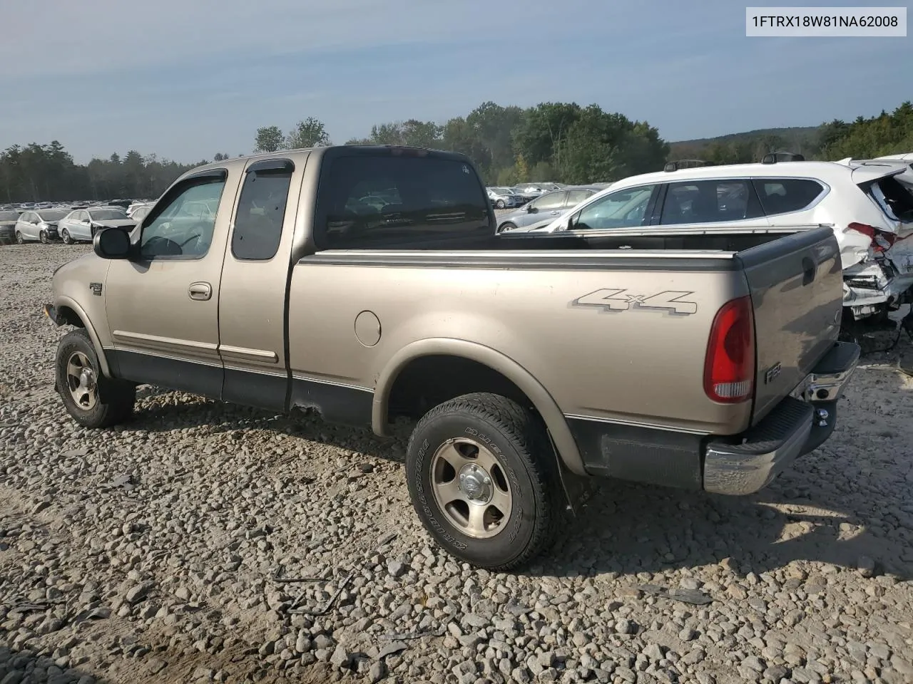 2001 Ford F150 VIN: 1FTRX18W81NA62008 Lot: 71730524