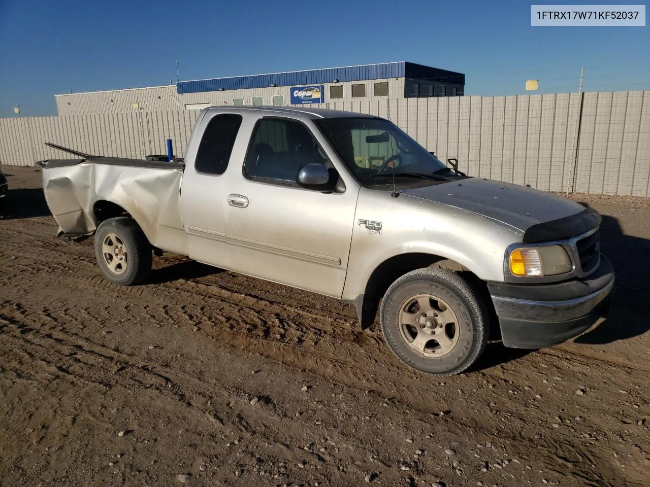 2001 Ford F150 VIN: 1FTRX17W71KF52037 Lot: 72322104