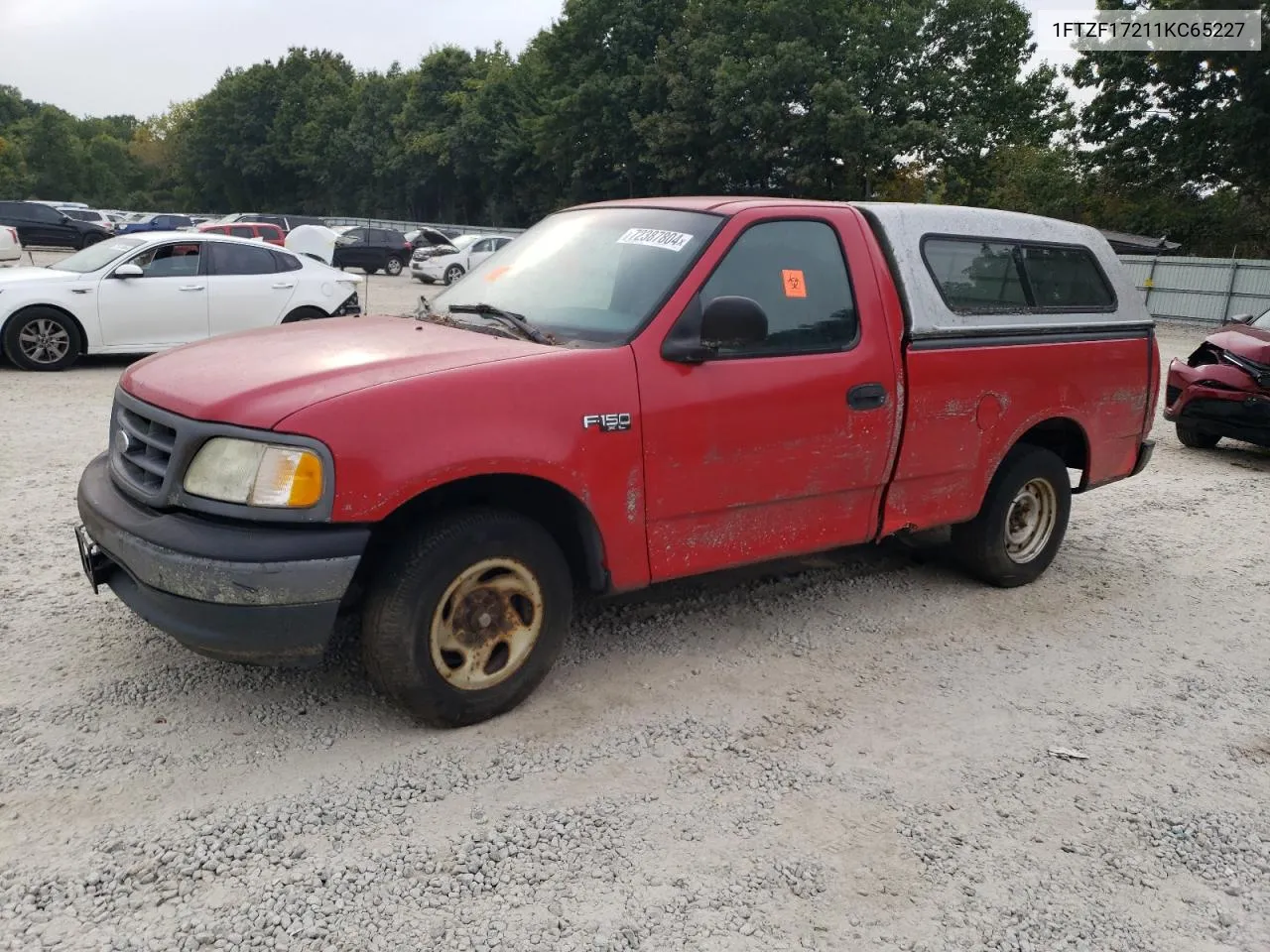 2001 Ford F150 VIN: 1FTZF17211KC65227 Lot: 72387804