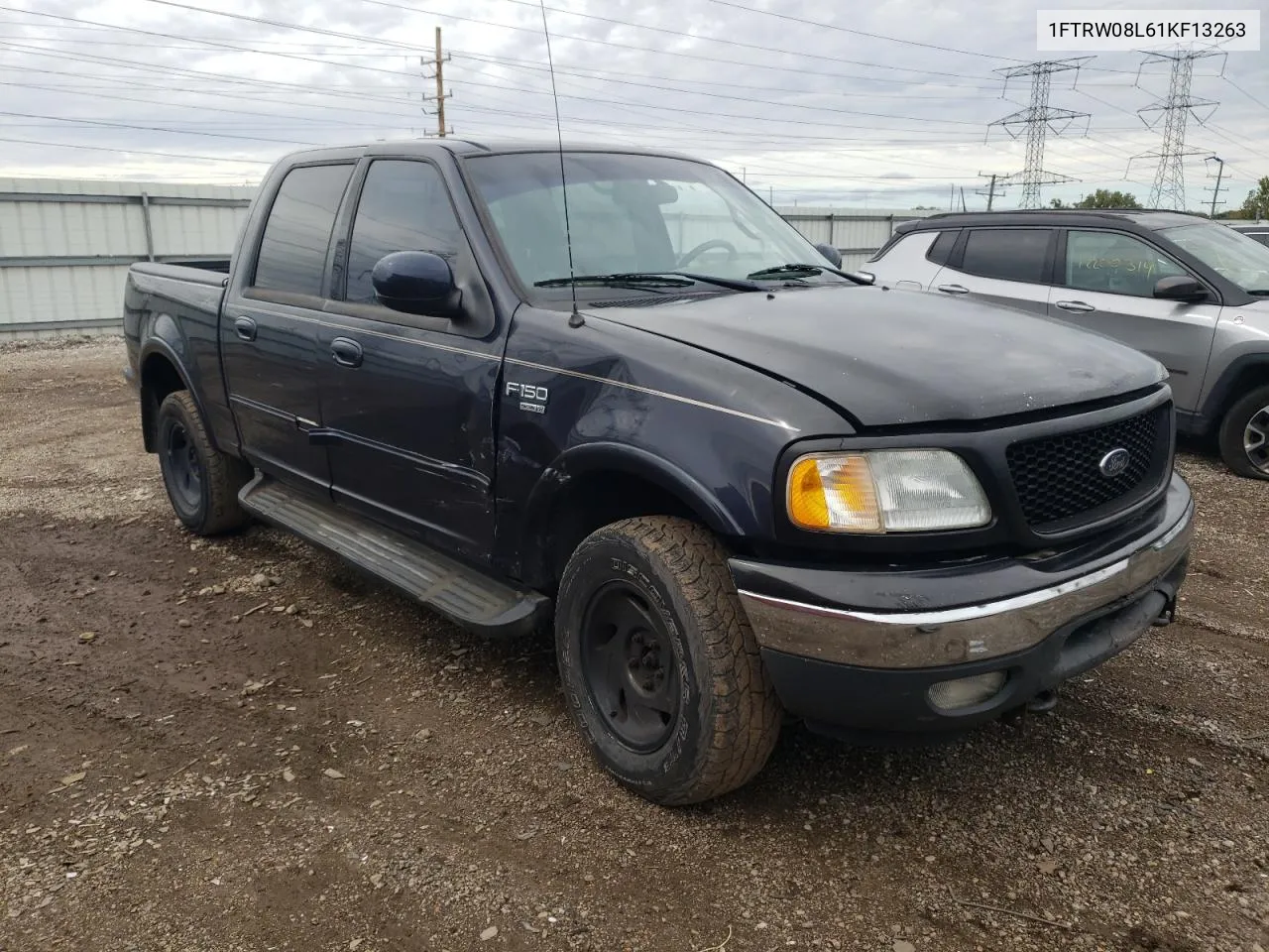 2001 Ford F150 Supercrew VIN: 1FTRW08L61KF13263 Lot: 72587304