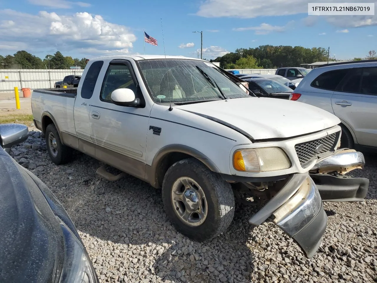 2001 Ford F150 VIN: 1FTRX17L21NB67019 Lot: 73301744