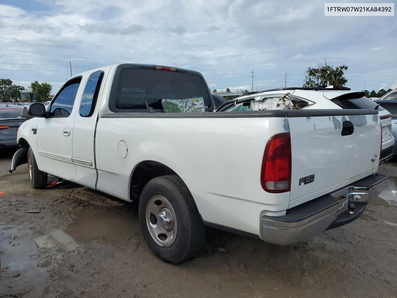 2001 Ford F150 Supercrew VIN: 1FTRW07W21KA84392 Lot: 73990214