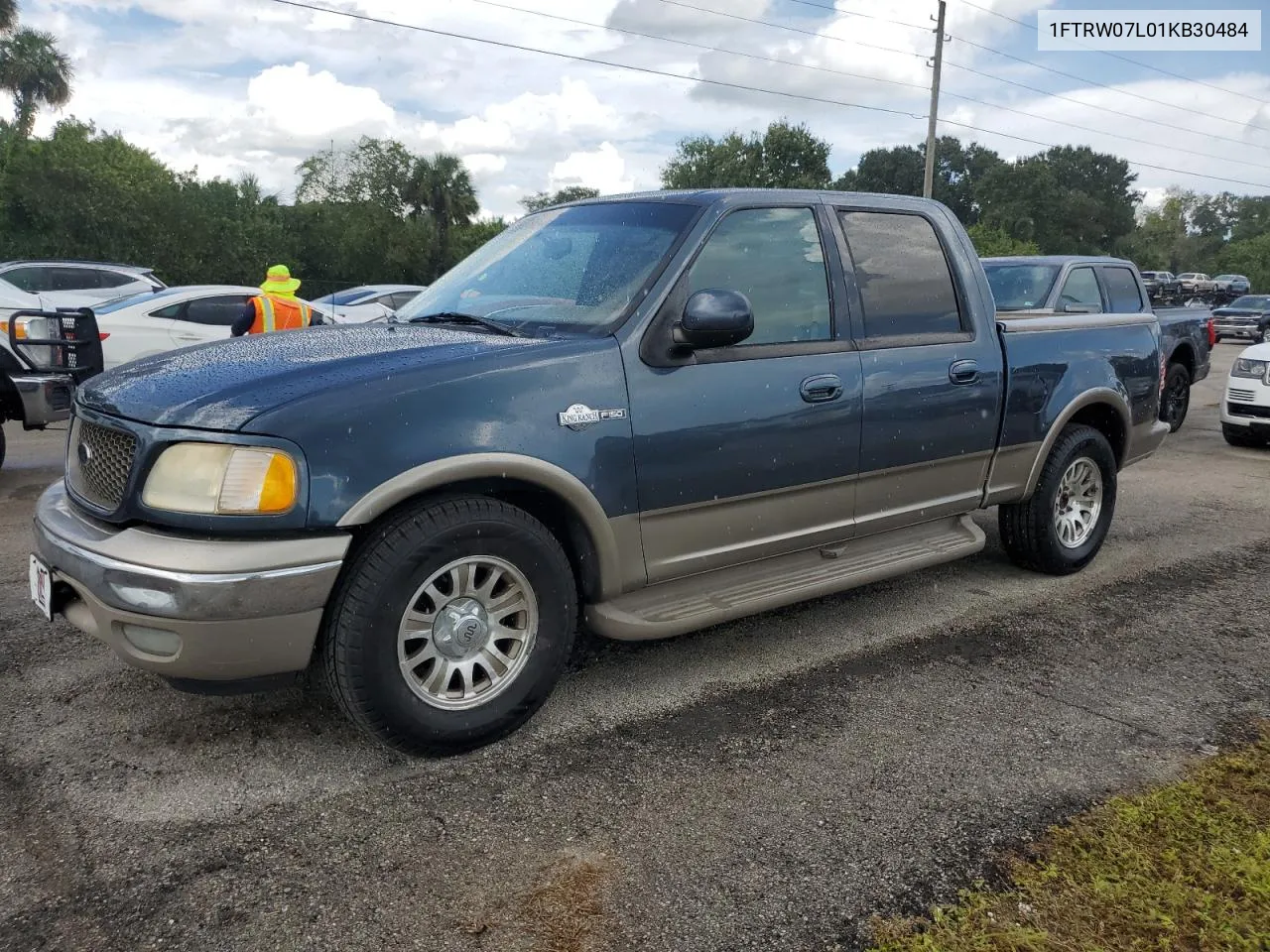 2001 Ford F150 Supercrew VIN: 1FTRW07L01KB30484 Lot: 74086324