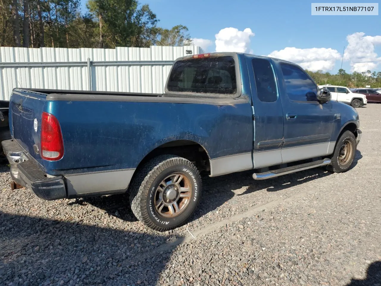 2001 Ford F150 VIN: 1FTRX17L51NB77107 Lot: 74119274