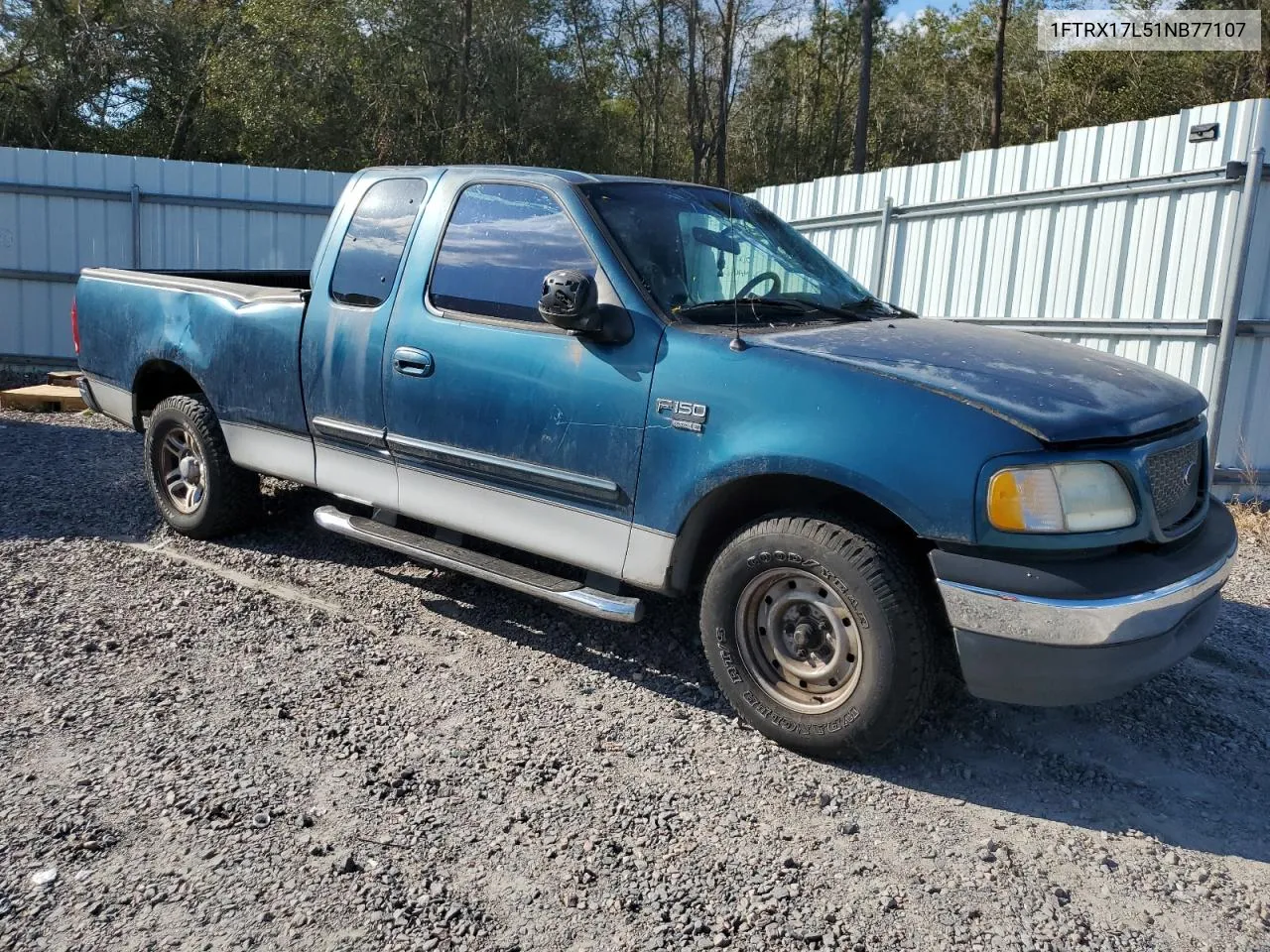 2001 Ford F150 VIN: 1FTRX17L51NB77107 Lot: 74119274