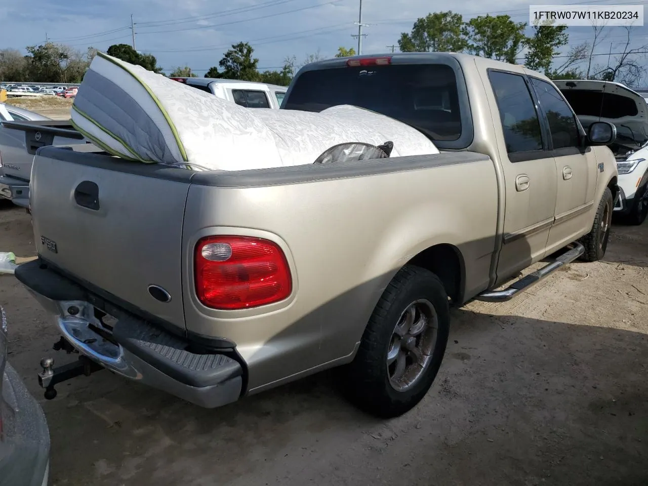 2001 Ford F150 Supercrew VIN: 1FTRW07W11KB20234 Lot: 74679364