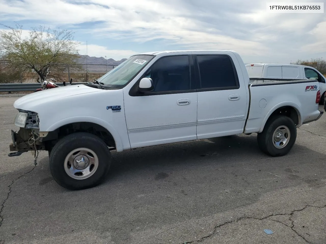 2001 Ford F150 Supercrew VIN: 1FTRW08L51KB76553 Lot: 75202514