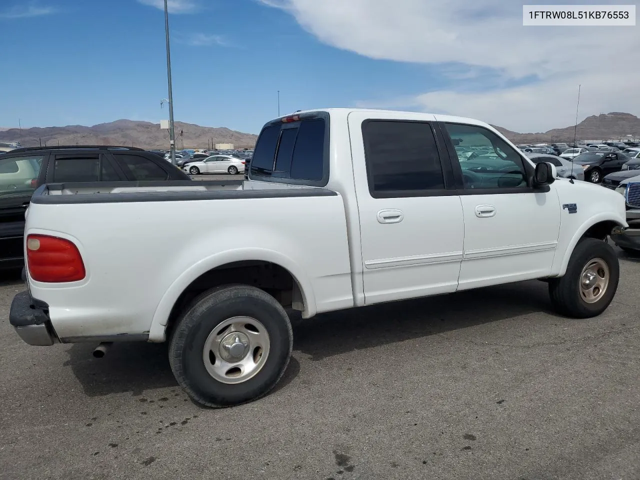 2001 Ford F150 Supercrew VIN: 1FTRW08L51KB76553 Lot: 75202514