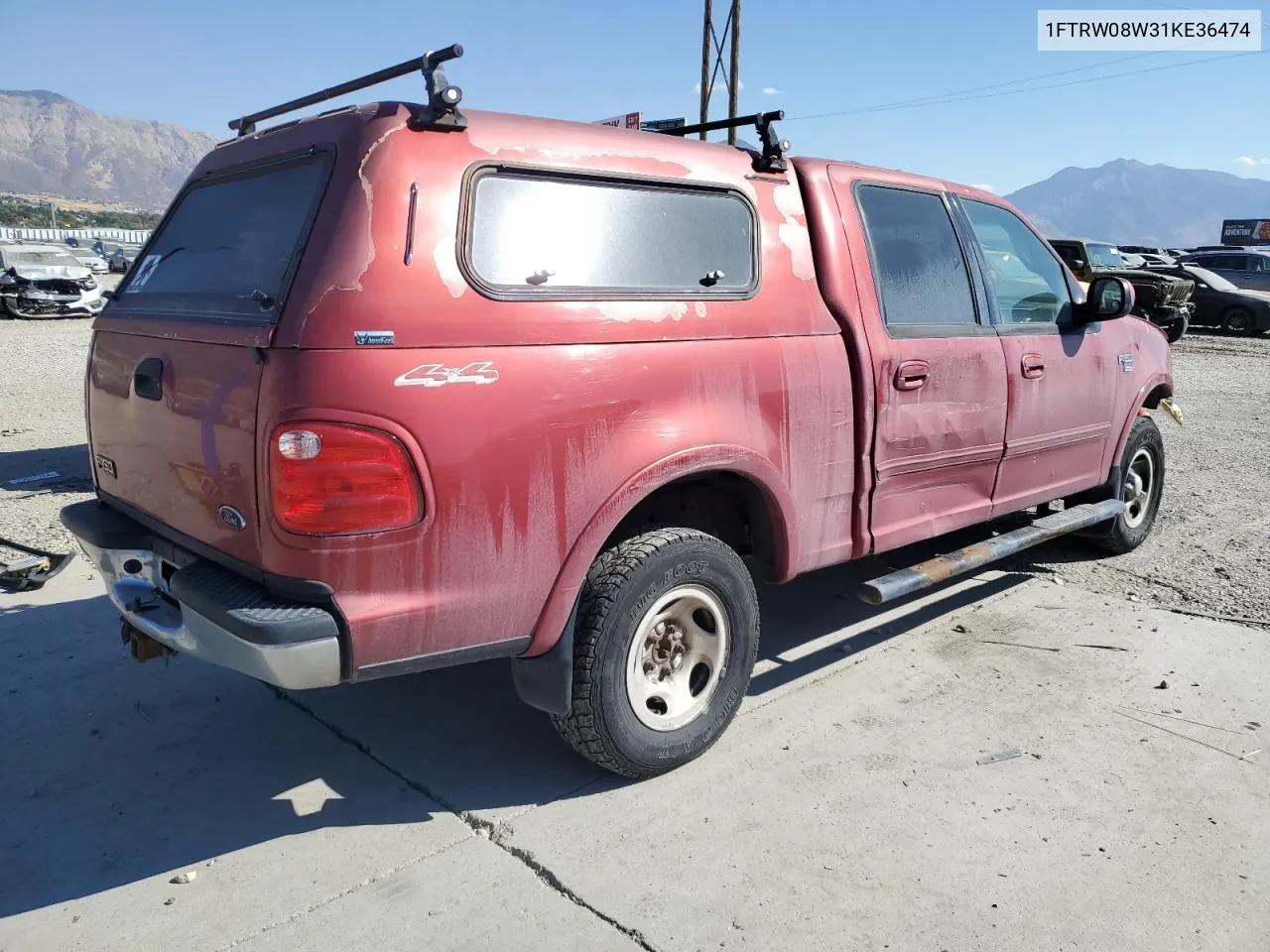 2001 Ford F150 Supercrew VIN: 1FTRW08W31KE36474 Lot: 75219164