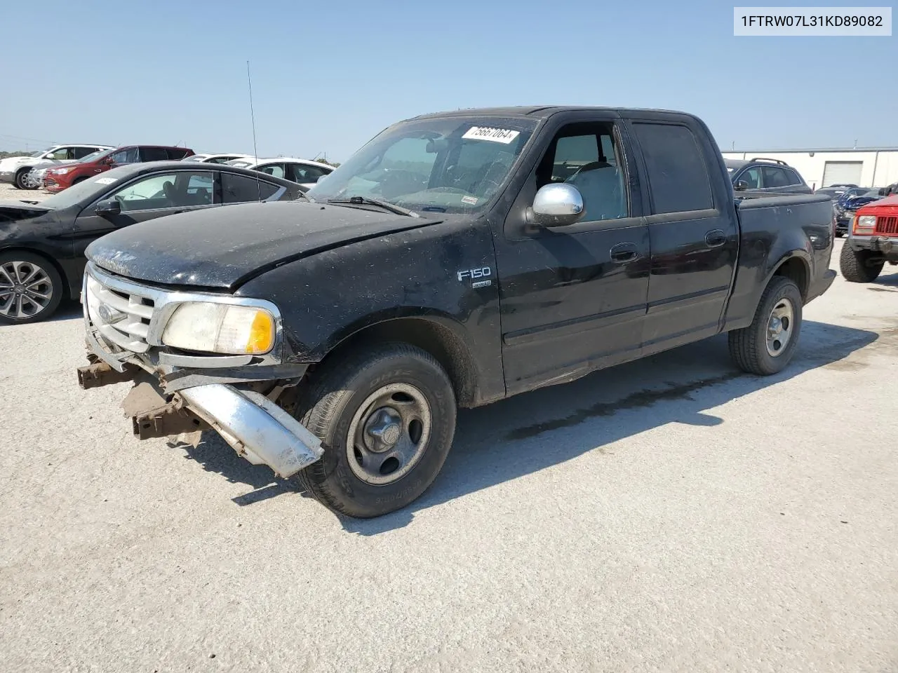 2001 Ford F150 Supercrew VIN: 1FTRW07L31KD89082 Lot: 75667064