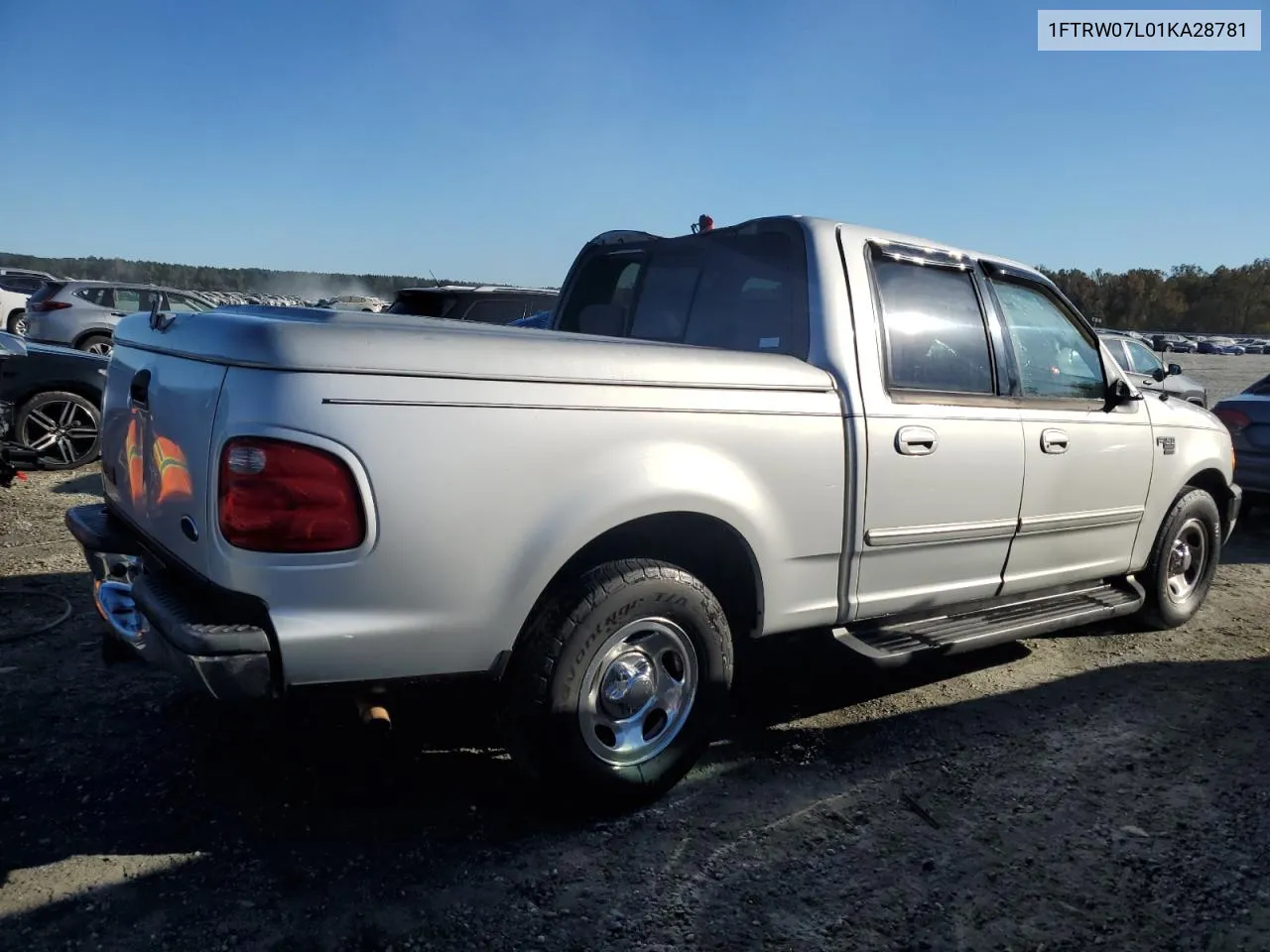 2001 Ford F150 Supercrew VIN: 1FTRW07L01KA28781 Lot: 76170474