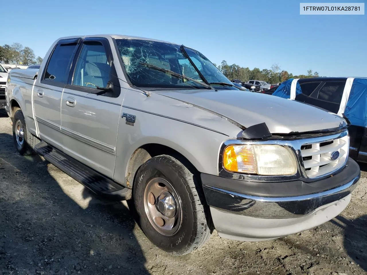 2001 Ford F150 Supercrew VIN: 1FTRW07L01KA28781 Lot: 76170474