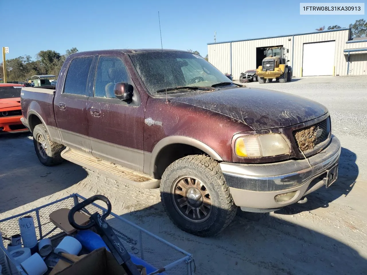 2001 Ford F150 Supercrew VIN: 1FTRW08L31KA30913 Lot: 76200874