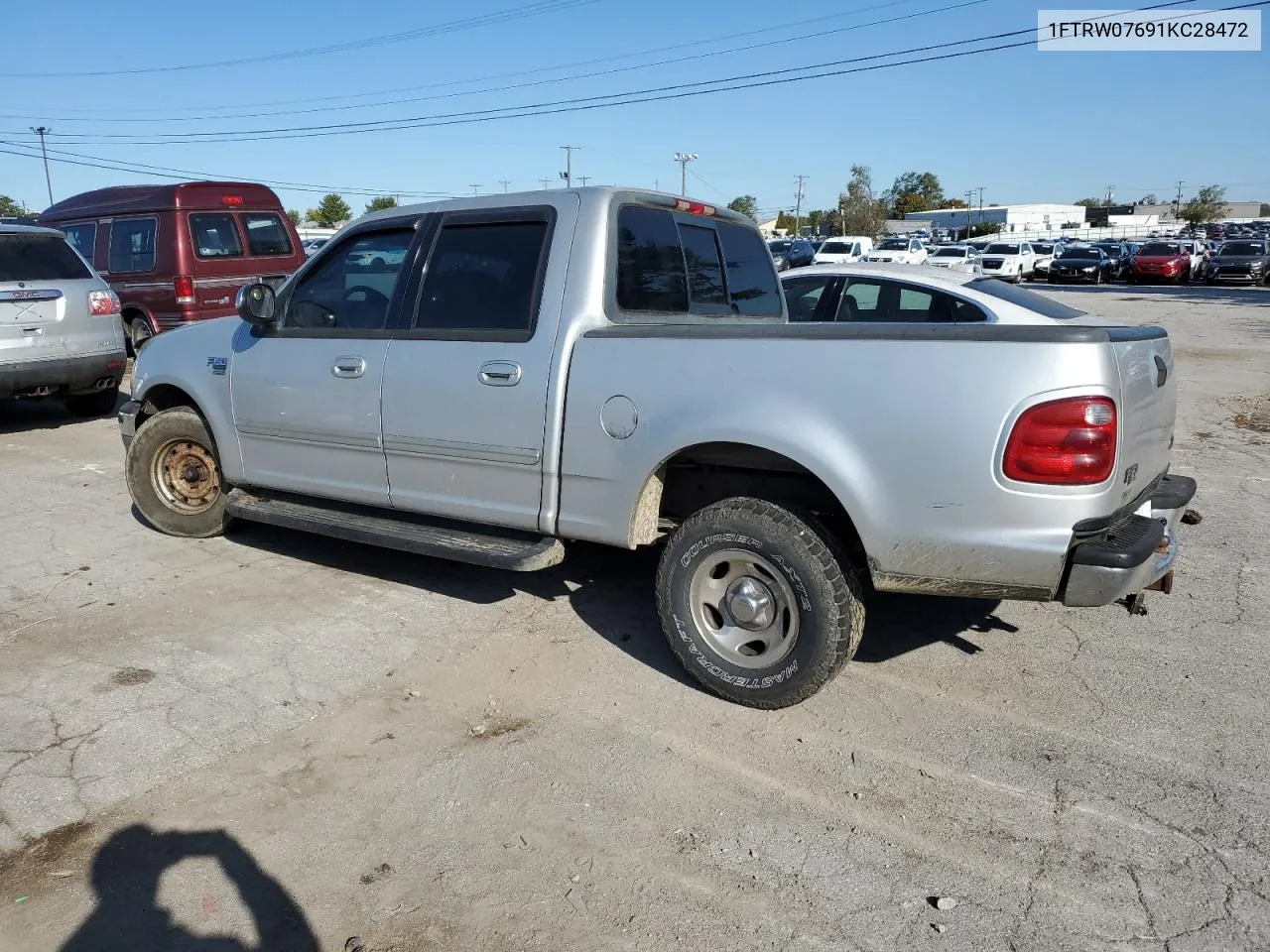 2001 Ford F150 Supercrew VIN: 1FTRW07691KC28472 Lot: 76488484