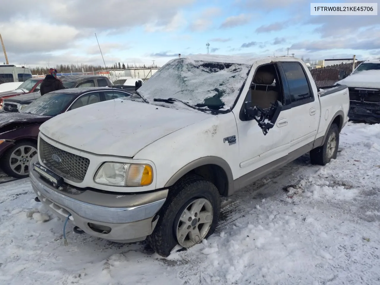 2001 Ford F150 Supercrew VIN: 1FTRW08L21KE45706 Lot: 76523274