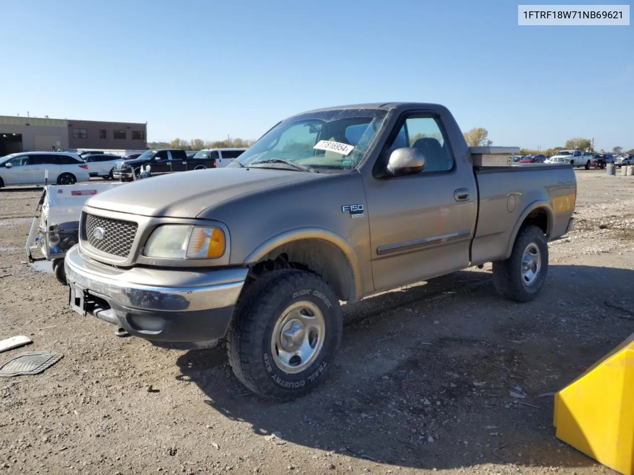 2001 Ford F150 VIN: 1FTRF18W71NB69621 Lot: 77816954