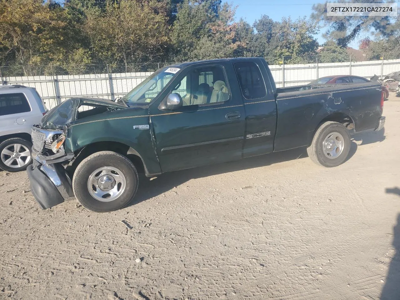 2001 Ford F150 VIN: 2FTZX17221CA27274 Lot: 77949204