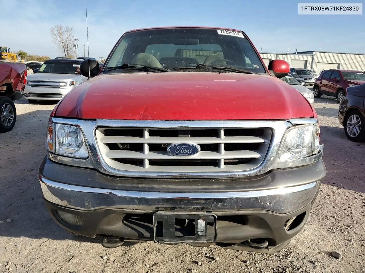 2001 Ford F150 VIN: 1FTRX08W71KF24330 Lot: 78209314