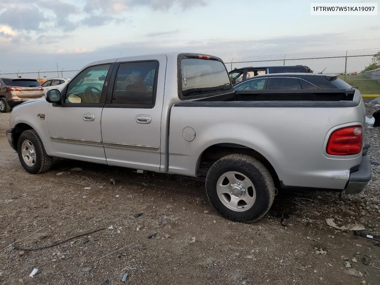 2001 Ford F150 Supercrew VIN: 1FTRW07W51KA19097 Lot: 78262424