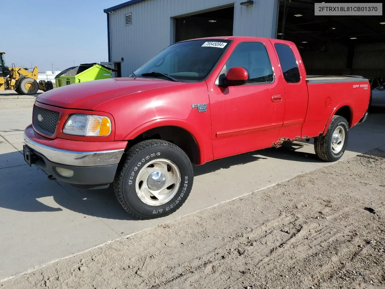 2001 Ford F150 VIN: 2FTRX18L81CB01370 Lot: 78545094