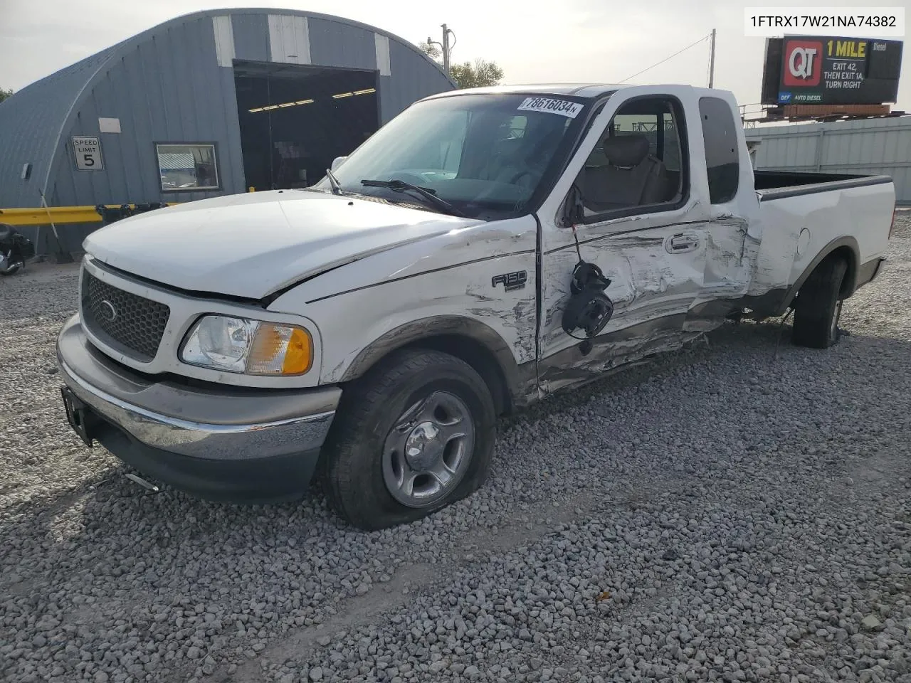 2001 Ford F150 VIN: 1FTRX17W21NA74382 Lot: 78616034