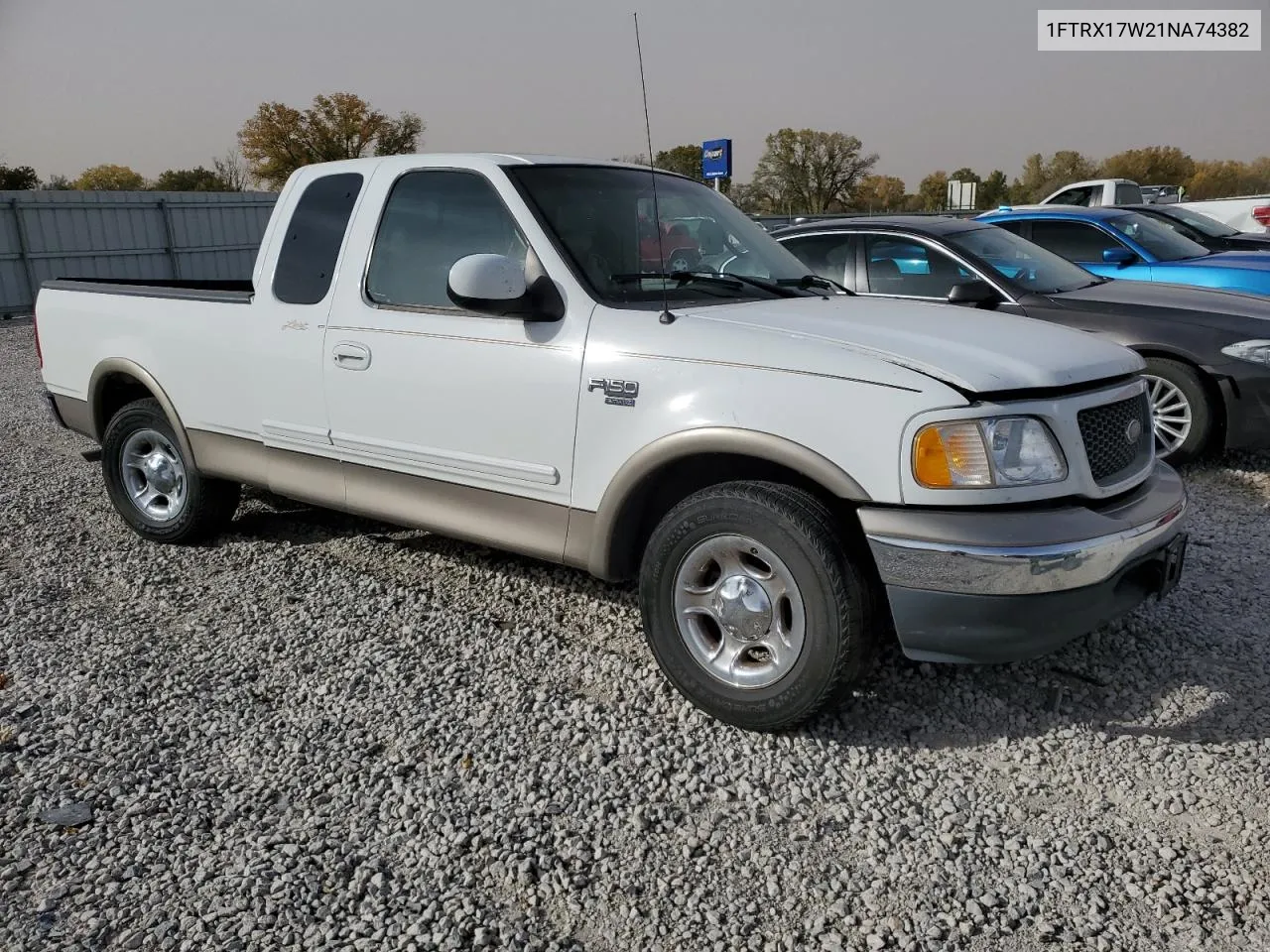 2001 Ford F150 VIN: 1FTRX17W21NA74382 Lot: 78616034